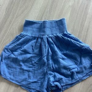 Z Supply High Waist Blue Shorts